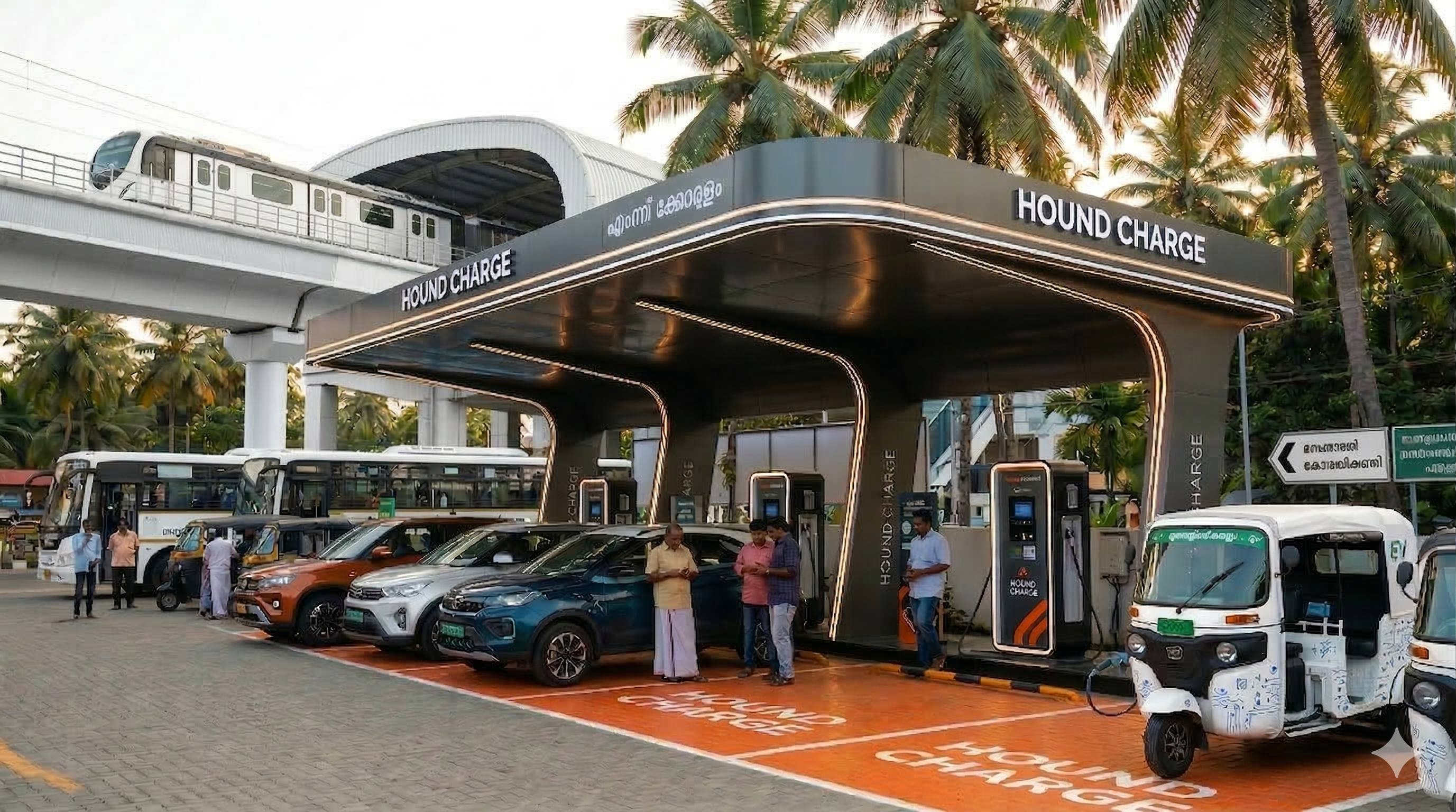 Close up of CCS EV charging connector plugged into car